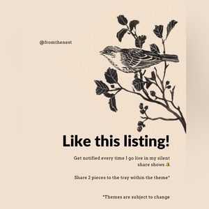 🔔Silent Share Shows Coming Your Way🔔 Like this listing to be notified ✨